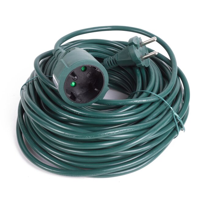 Benson Verlengsnoer - Groen - Vinyl - 20 meter - 2 x 1.0 mm²