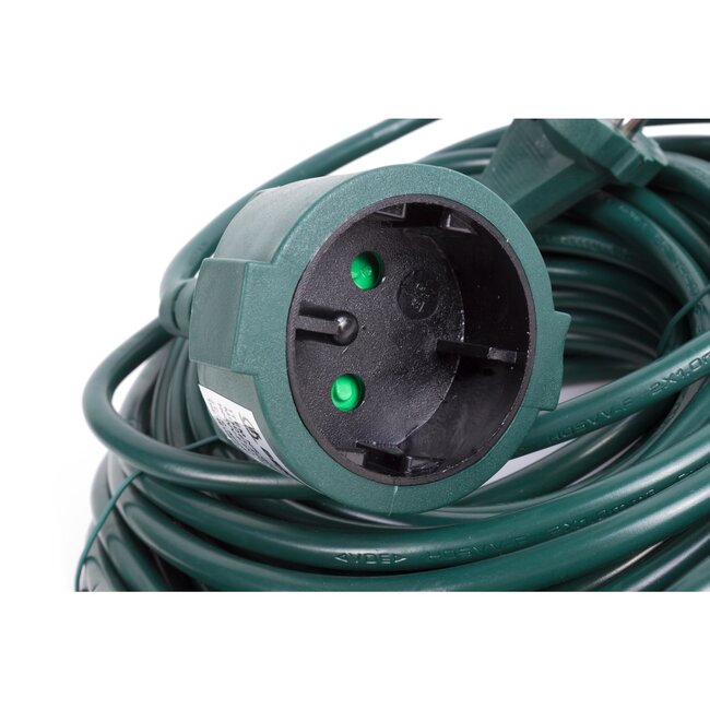 Benson Verlengsnoer - Groen - Vinyl - 20 meter - 2 x 1.0 mm²