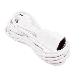 Benson Verlengsnoer - plat - 5 meter - wit - CE-keurmerk