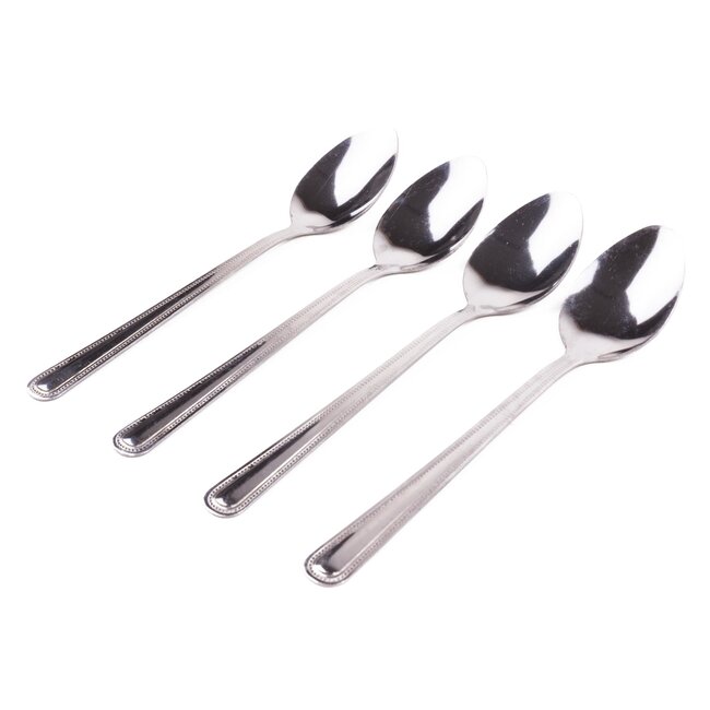 Benson Set theelepels - chroom - 4 stuks - compact en stijlvol - 15 cm