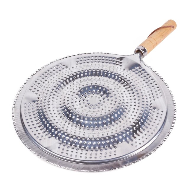 Benson Sudderplaat - Vlamverdeler - Ø 21 cm - Houten Handgreep - Vaatwasserbestendig