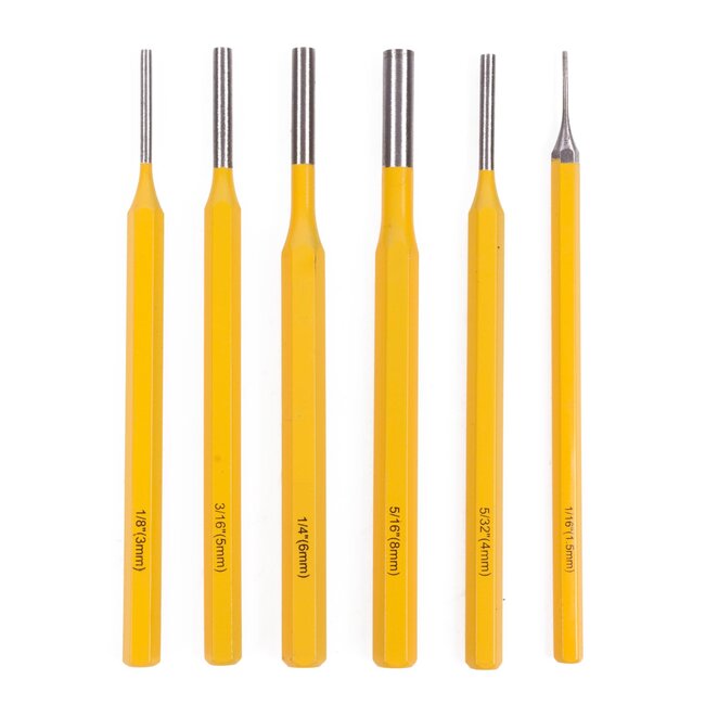 Hofftech Drevel- en penuitdrijverset - Chroom-Vanadium staal - 1.5 mm t/m 8 mm - Inclusief opberghouder