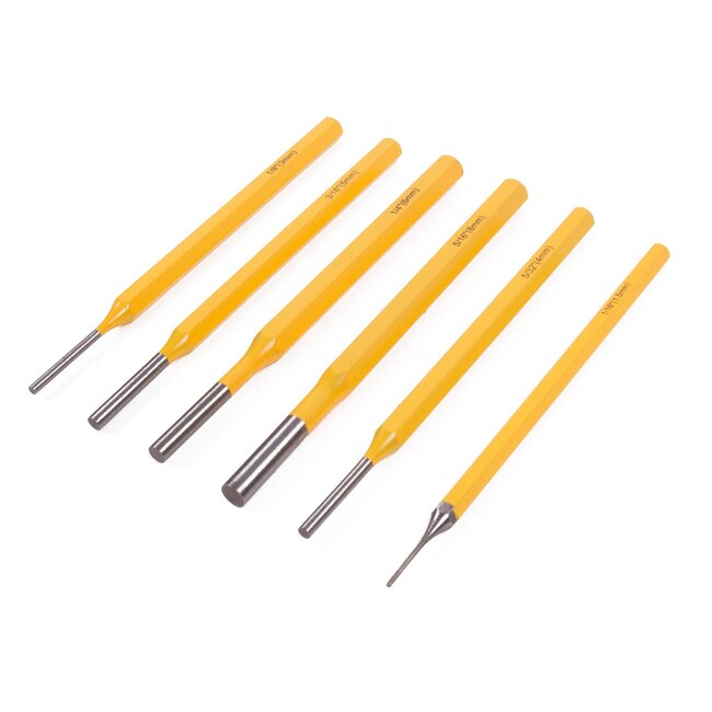 Hofftech Drevel- en penuitdrijverset - Chroom-Vanadium staal - 1.5 mm t/m 8 mm - Inclusief opberghouder