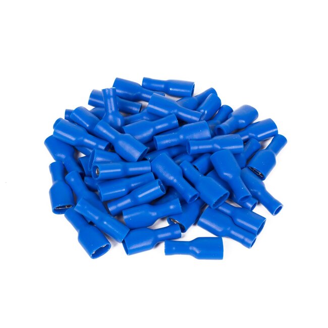 Benson Kabelschoenenset - Vrouwelijk - PVC - 2.5-6.3 mm - Blauw - 50 stuks