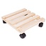 Benson Houten planten trolley - 30 x 30 cm - belastbaar tot 50 kg - licht gebeitst