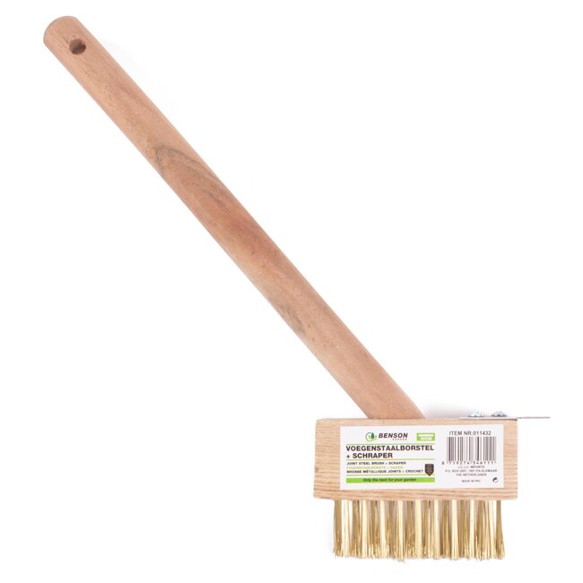 Benson Voegenborstel - 3 rijen messing - 30 cm - Onkruidverwijdering