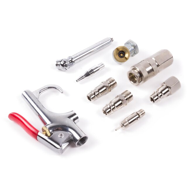 Hofftech Complete luchtslangset - 8 meter - 10-delig - inclusief accessoires - 20 bar