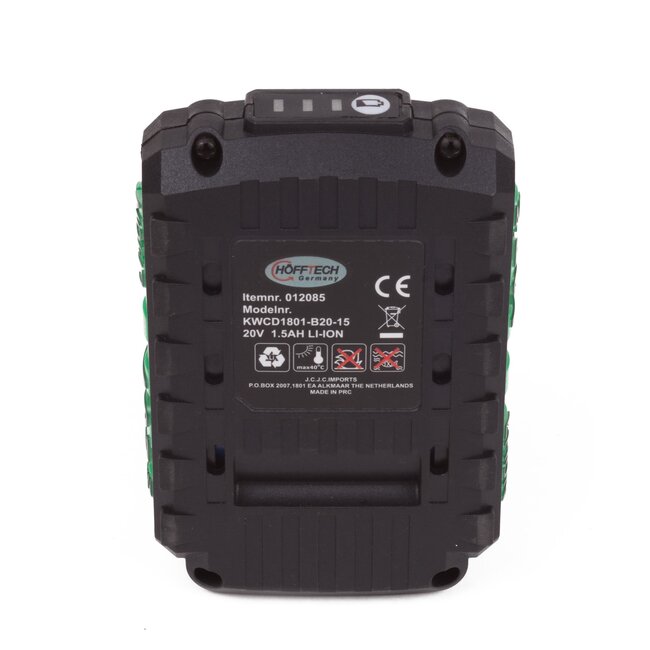 Hofftech Reserve accu - 20V - 1500 mAh - Geschikt voor slagmoersleutel 1/2 inch