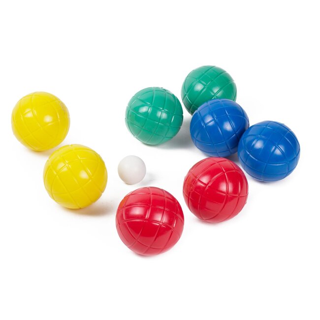 Benson 9-delige Jeu de Boules set - kunststof - lichtgewicht - inclusief opbergrekje