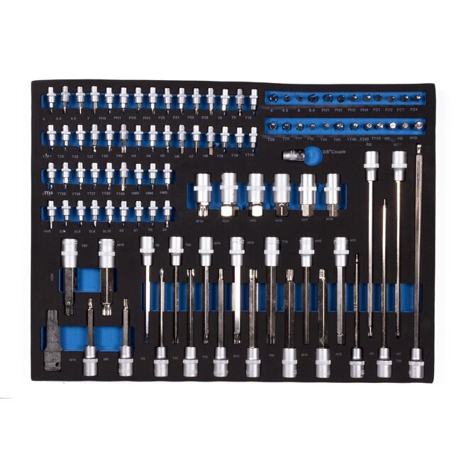 Benson XXL gereedschapswagen - 399-delig - 7 laden - zwart/zilver