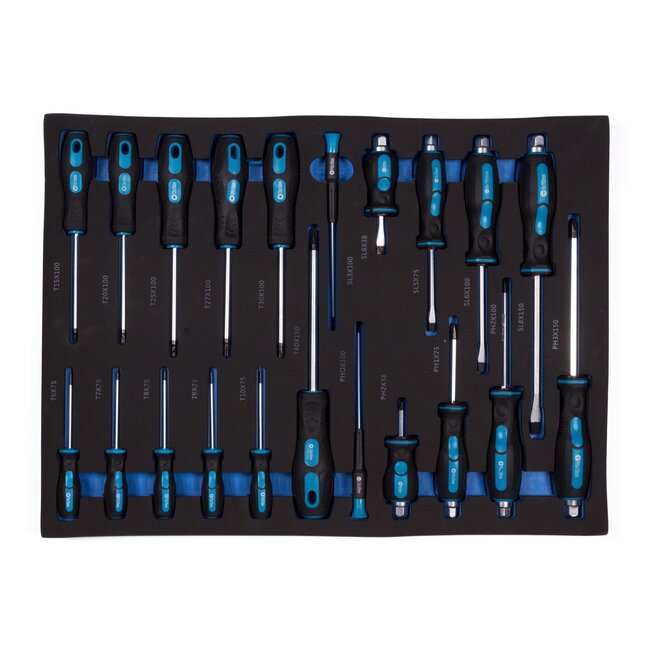 Benson XXL gereedschapswagen - 399-delig - 7 laden - zwart/zilver