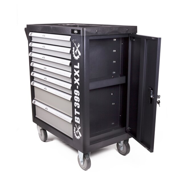 Benson XXL gereedschapswagen - 399-delig - 7 laden - zwart/zilver