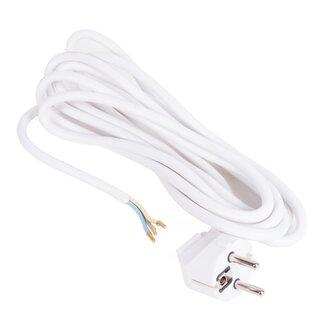 Benson Aansluitsnoer - Haakse Schuko Stekker - 3 meter - Wit - 1.0 mm²