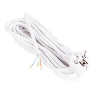 Benson Aansluitsnoer - haakse Schuko stekker - 5 meter - wit - 1.0 mm²