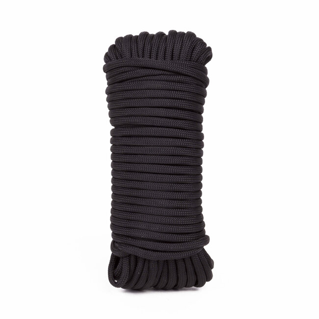 Benson Nylon paracord - 3 mm dik - 15 meter - zwart - weerbestendig - max 125 kg