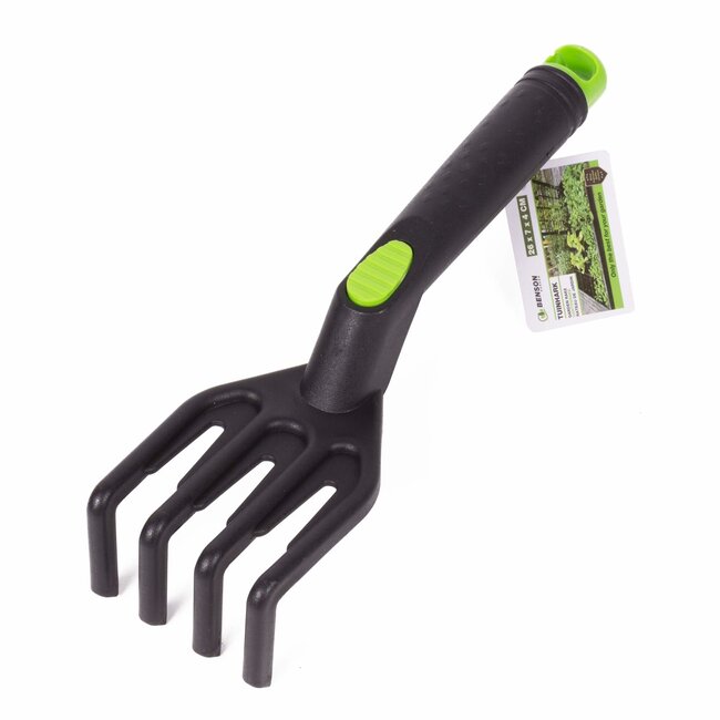 Benson Handtuinhark - 4 tanden - Glasvezelversterkt - 7,5 cm - Grijs/Groen