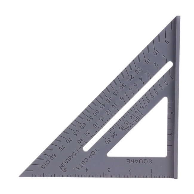 Benson Heavy-duty kunststof meetdriehoek - 150 mm - gradenboog tot 90° - T-vormige rand