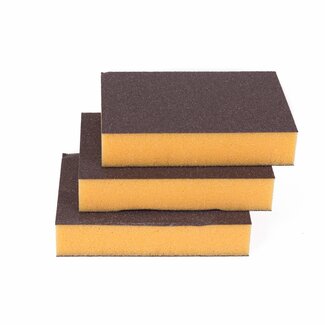 Benson Schuurspons - Dubbele Functie - Geel/Grijs - 10 x 7 x 2 cm - 3 stuks
