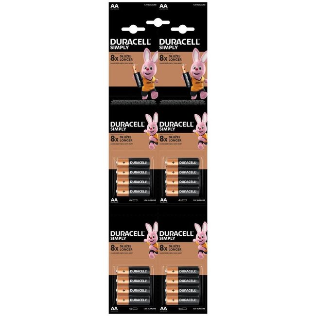 Duracell Langdurige AA batterijen - 16 stuks - Voor dagelijks gebruik - 1.5V Alkaline