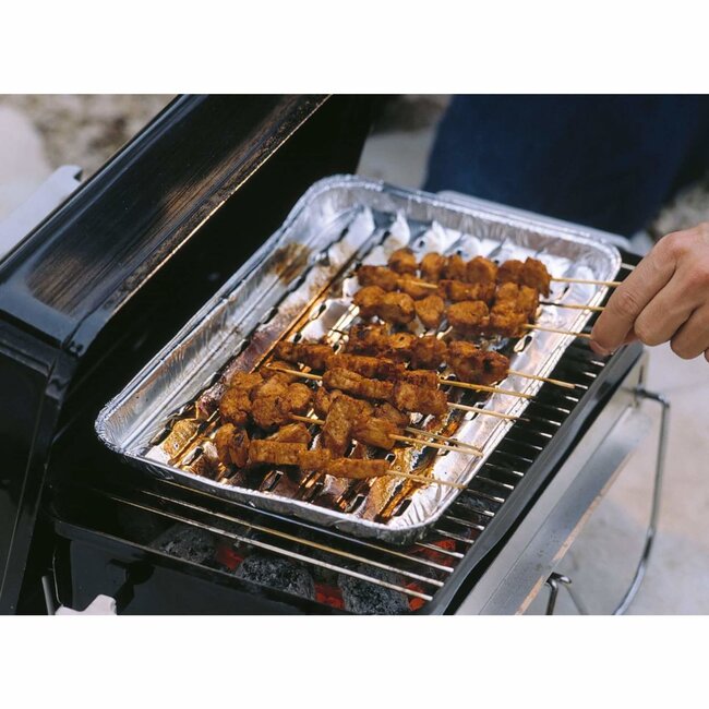 Benson Grillschalen set - aluminium - 25 x 14 x 5,5 cm - 5 stuks - zilver