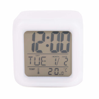 Benson Digitale Wekker - Alarm - LED - 8 x 8 x 8 cm