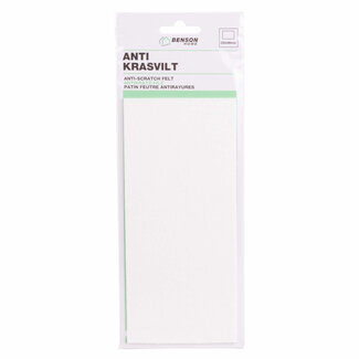 Benson Zelfklevend anti-krasvilt - 20 x 9 cm - Wit - Beschermt vloeren en meubels