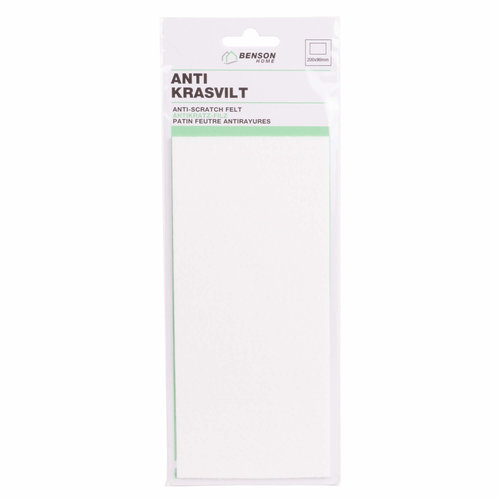 Benson Anti Krasvilt - Zelfklevend - 20 x 9 cm - Wit Benson Anti Krasvilt - Zelfklevend - 20 x 9 cm - Wit