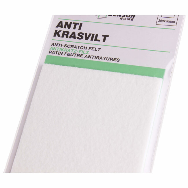 Benson Zelfklevend anti-krasvilt - 20 x 9 cm - Wit - Beschermt vloeren en meubels