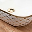 REA Belinda Opzetwastafel - Waskom - 46.5 x 33 x 13.5 cm - Glans Wit/Diamond Gold