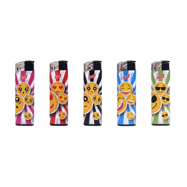 Prof Wegwerpaanstekers - emoticons - vaste vlamhoogte - 50 stuks