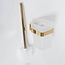 REA Erlo Toiletborstelhouder Wandmodel - 14 x 9.3 x 33 cm - Glans Goud