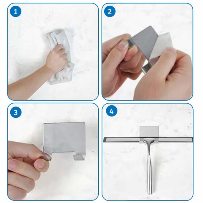 REA Badkamerwisser - Glans Goud - Met Houder - 25 cm - Luxe Stijl