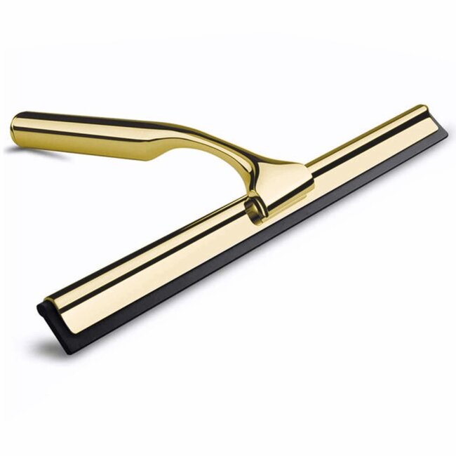 REA Badkamerwisser - Glans Goud - Met Houder - 25 cm - Luxe Stijl