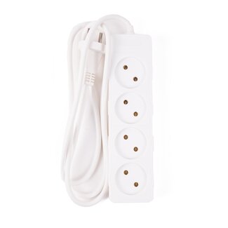 Benson Stekkerdoos - 4 aansluitpunten - 1.5 meter snoer - wit