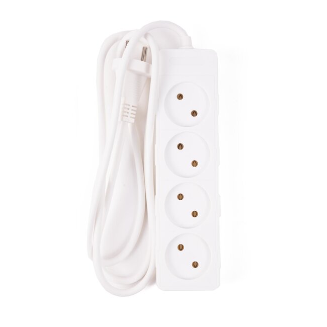 Benson Stekkerdoos - 4 aansluitpunten - 1.5 meter snoer - wit