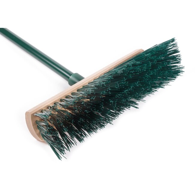 Benson Groene straatbezem - afschroefbare steel - kunststof haren - 117 cm