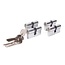 Stahlex Euro profielcilinder - gelijksluitend - 60 mm - 4 stuks - inclusief 6 sleutels