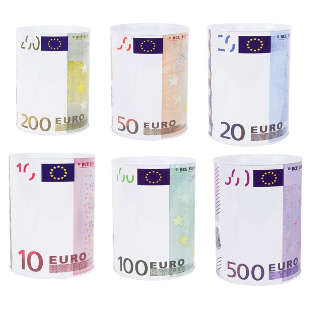 Benson Spaarpot in Blikvorm - Eurobrief Design - 16 x 12 cm - Assorti