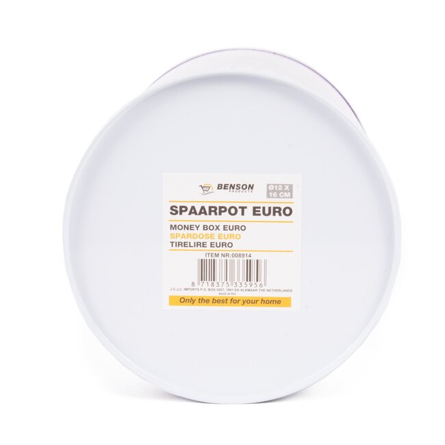 Benson Spaarpot in Blikvorm - Eurobrief Design - 16 x 12 cm - Assorti