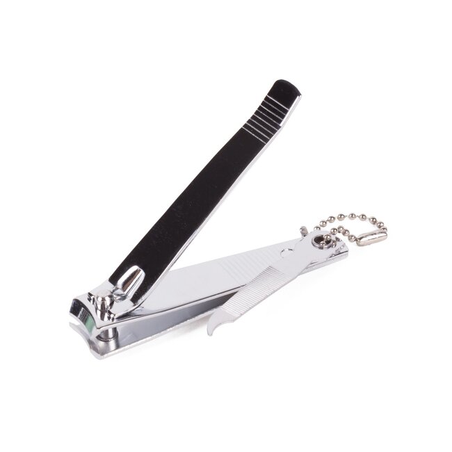 Benson Nagelknipper met vijl - robuust - met ketting - 80 mm - zilverkleurig
