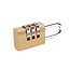 Tri-Circle Compact hangslot met cijfercode - messing - 25 mm