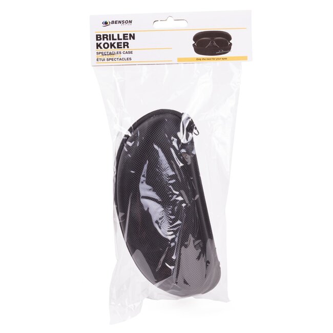 Benson Universele brillendoos - harde buitenkant - zwart - compact en stijlvol