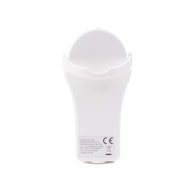 Benson Extra platte haakse stekker - ruimtebesparend - 8 mm dik - wit - randaarde