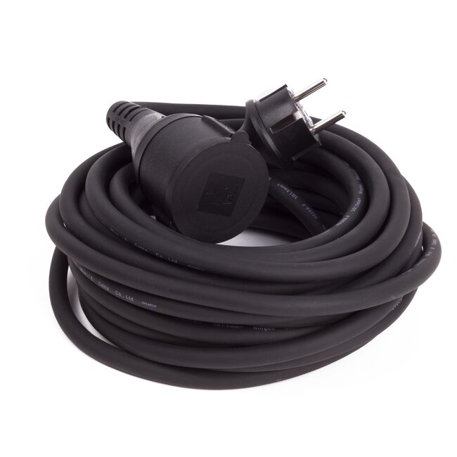 Benson Verlengsnoer rubber - 10 meter - spatwaterdicht - 3500 watt - 3-polig