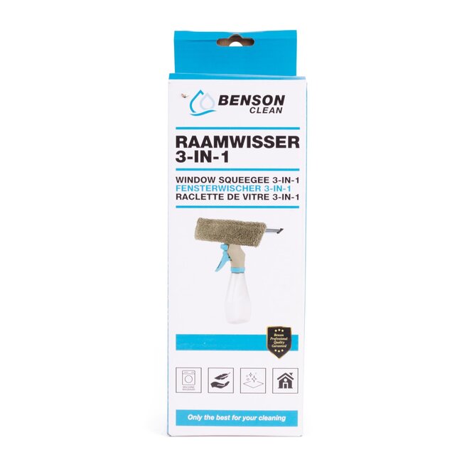 Benson Raamwisser 3-in-1 - Microfiber Doek - Reservoir - 26 cm