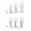 Benson Zelfklevende Haken Set - Verwijderbaar - 2.1 x 3 cm - Wit - 6 stuks Benson Zelfklevende Haken Set - Verwijderbaar - 2.1 x 3 cm - Wit - 6 stuks