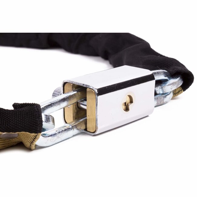 GAD Kettingslot - Gehard Staal - 8 x 1200 mm - Zwart/Bruin - Inclusief 2 Sleutels