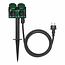 ProPlus Dubbele tuincontactdoos met aardspies - spatwaterdicht - 2 meter neopreenkabel