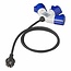 ProPlus Verloopkabel - 3-weg - 1,5 meter - Schuko naar 3 CEE - IP44