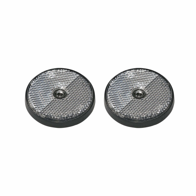 ProPlus Witte ronde reflector - schroefbevestiging - Ø 60 mm - 2 stuks